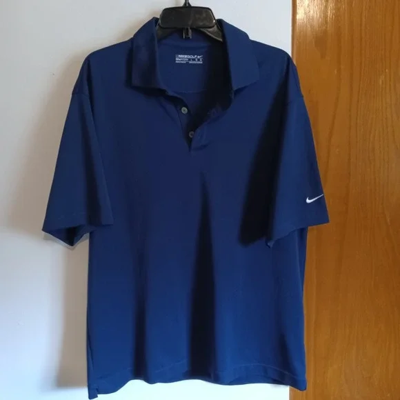 Nike Men's Blue Short Sleeve Fit-Dri Golf Polo Shirt – Size L - Picture 4 of 5